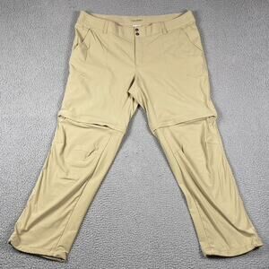 Columbia Omni-Shield Convertible Hiking Pants Men's 40x30 Khaki Zip Off